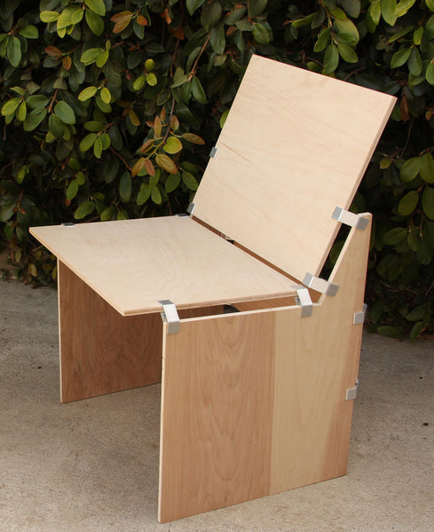 DIY plywood chair with PLY90 plywood clip bracket